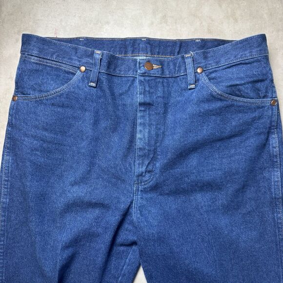 Wrangler 936PWD Cowboy Cut Slim Fit Jeans 36x34 Blue Denim - Picture 7 of 9